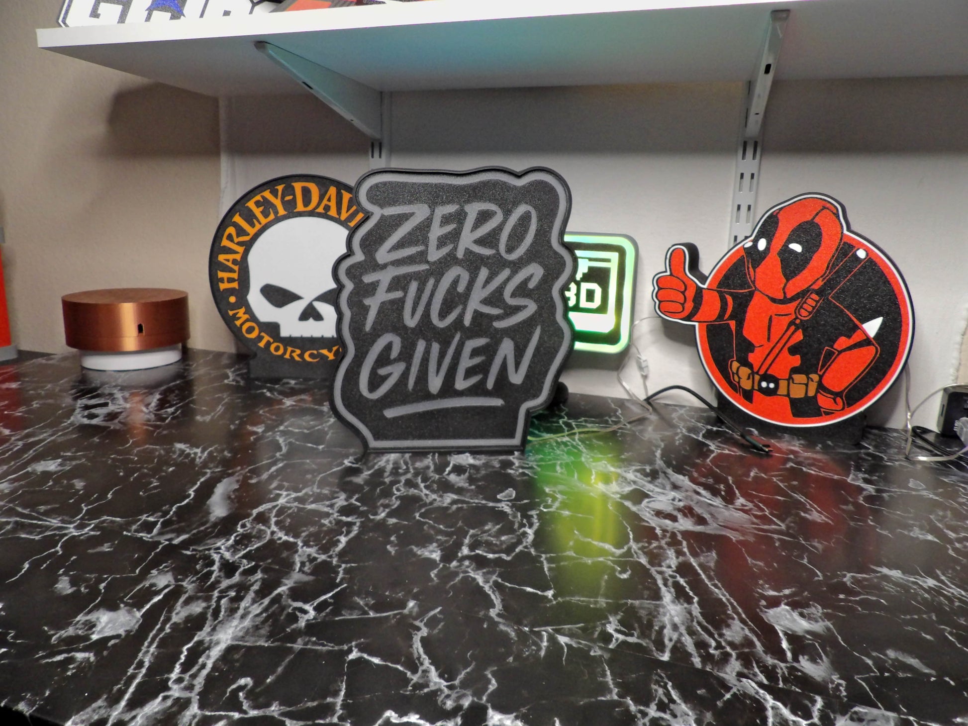 Zero Fucks Given RGB Lightbox – Color-Shifting Attitude for Any Room