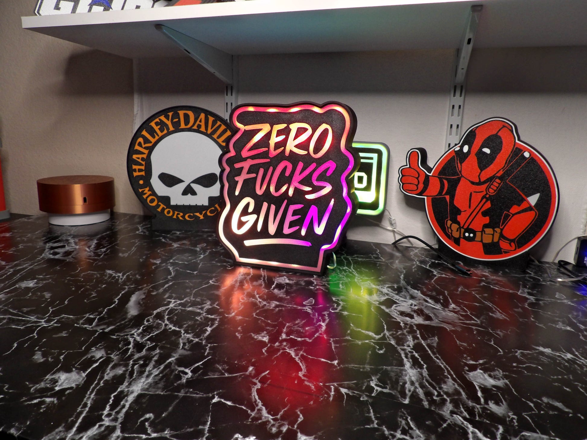 Zero Fucks Given RGB Lightbox – Color-Shifting Attitude for Any Room