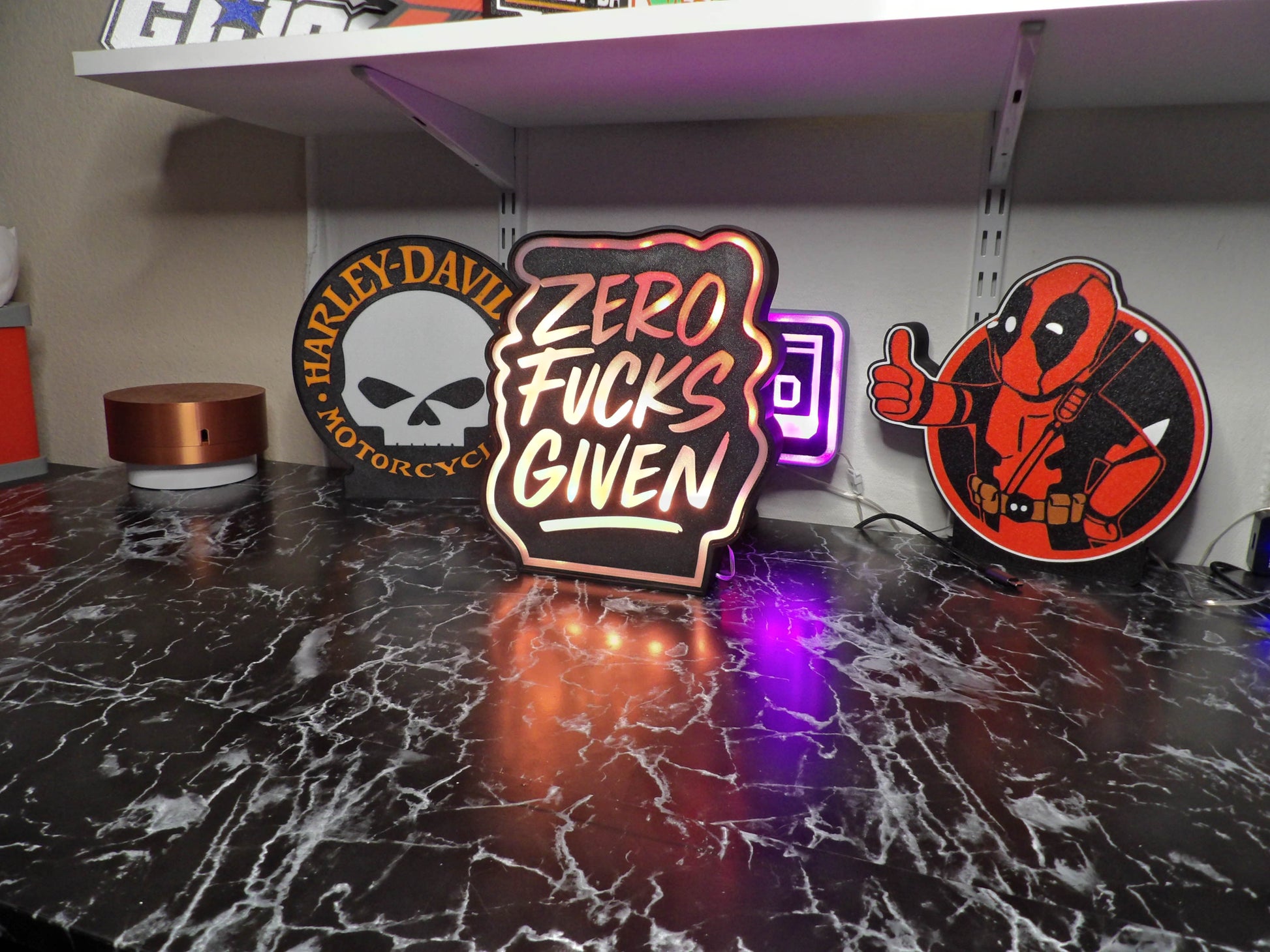 Zero Fucks Given RGB Lightbox – Color-Shifting Attitude for Any Room