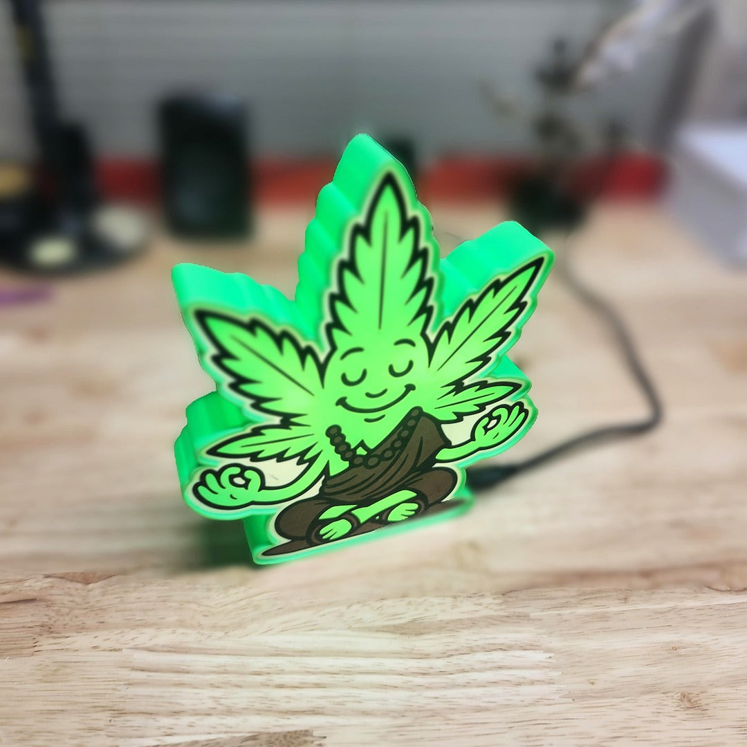 🌿 Meditating Leaf LED Light – Zen Vibes for Any Space