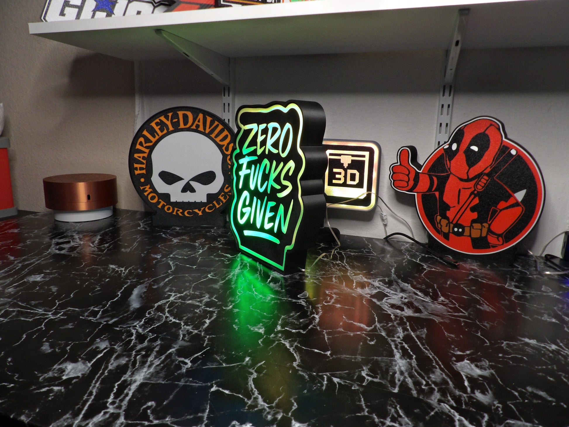 Zero Fucks Given RGB Lightbox – Color-Shifting Attitude for Any Room