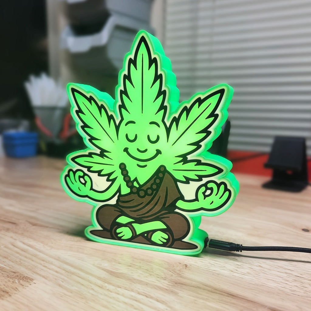 🌿 Meditating Leaf LED Light – Zen Vibes for Any Space
