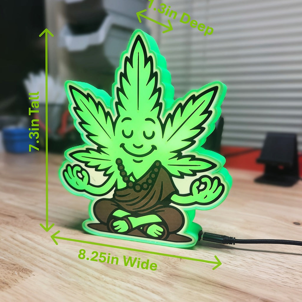 🌿 Meditating Leaf LED Light – Zen Vibes for Any Space