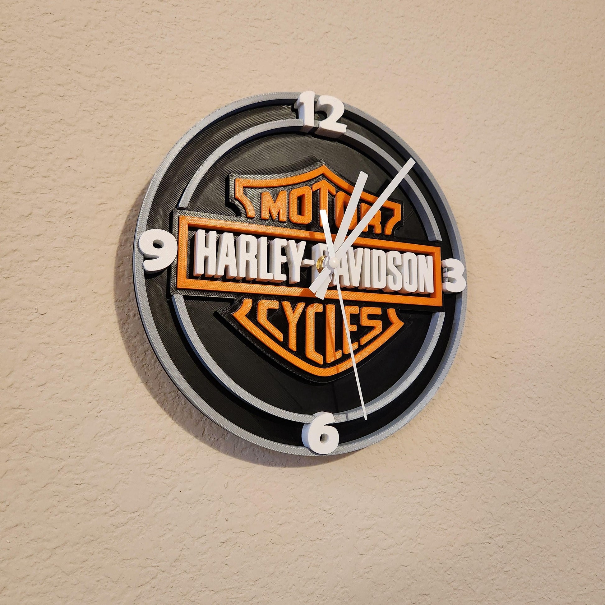 Harley Clock 9.5in - Unique Harley-Davidson Wall Decor for Riders & Fans, Vintage Bike Gift Idea