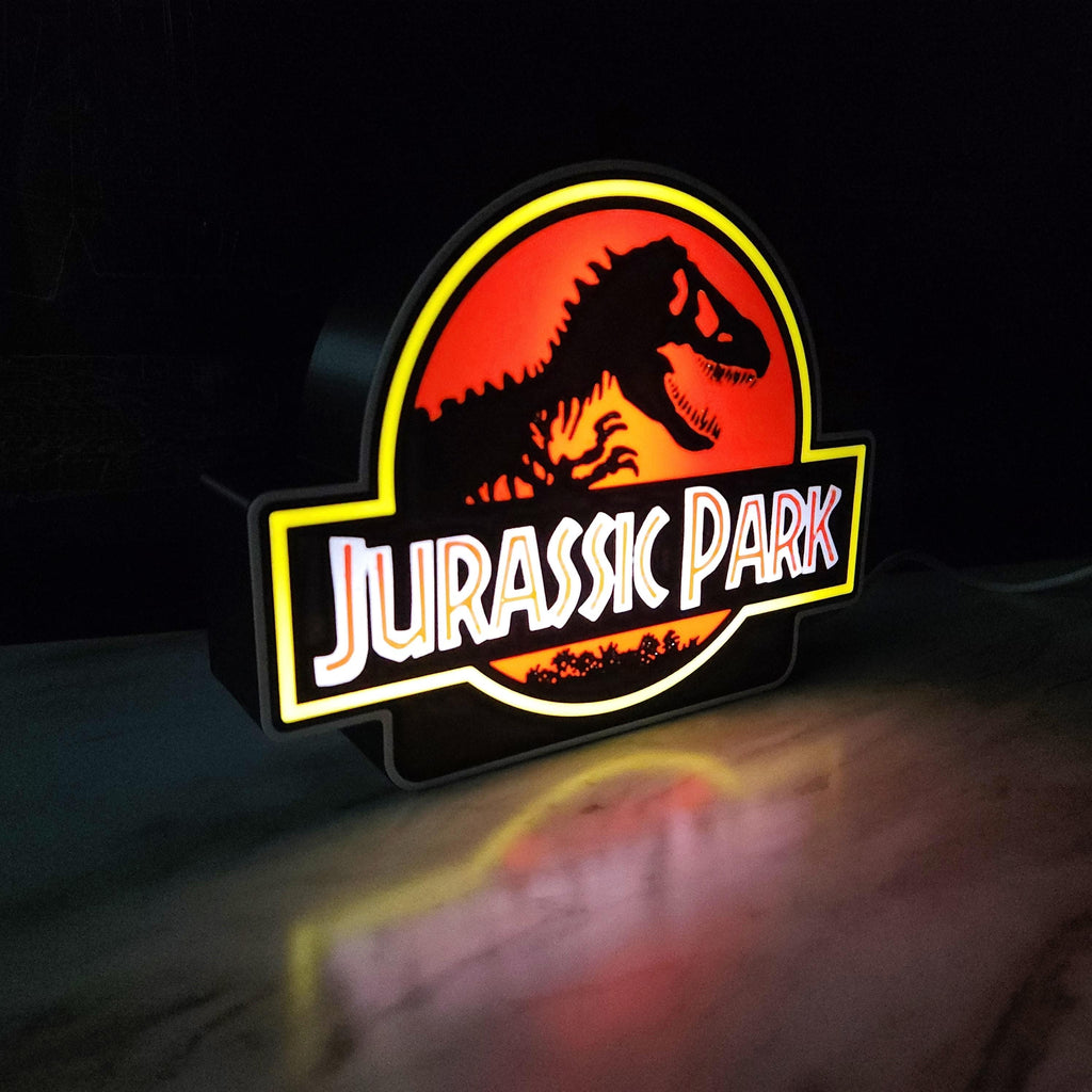 Jurassic Park Lightbox | Dinosaur Movie Decor | Night Light
