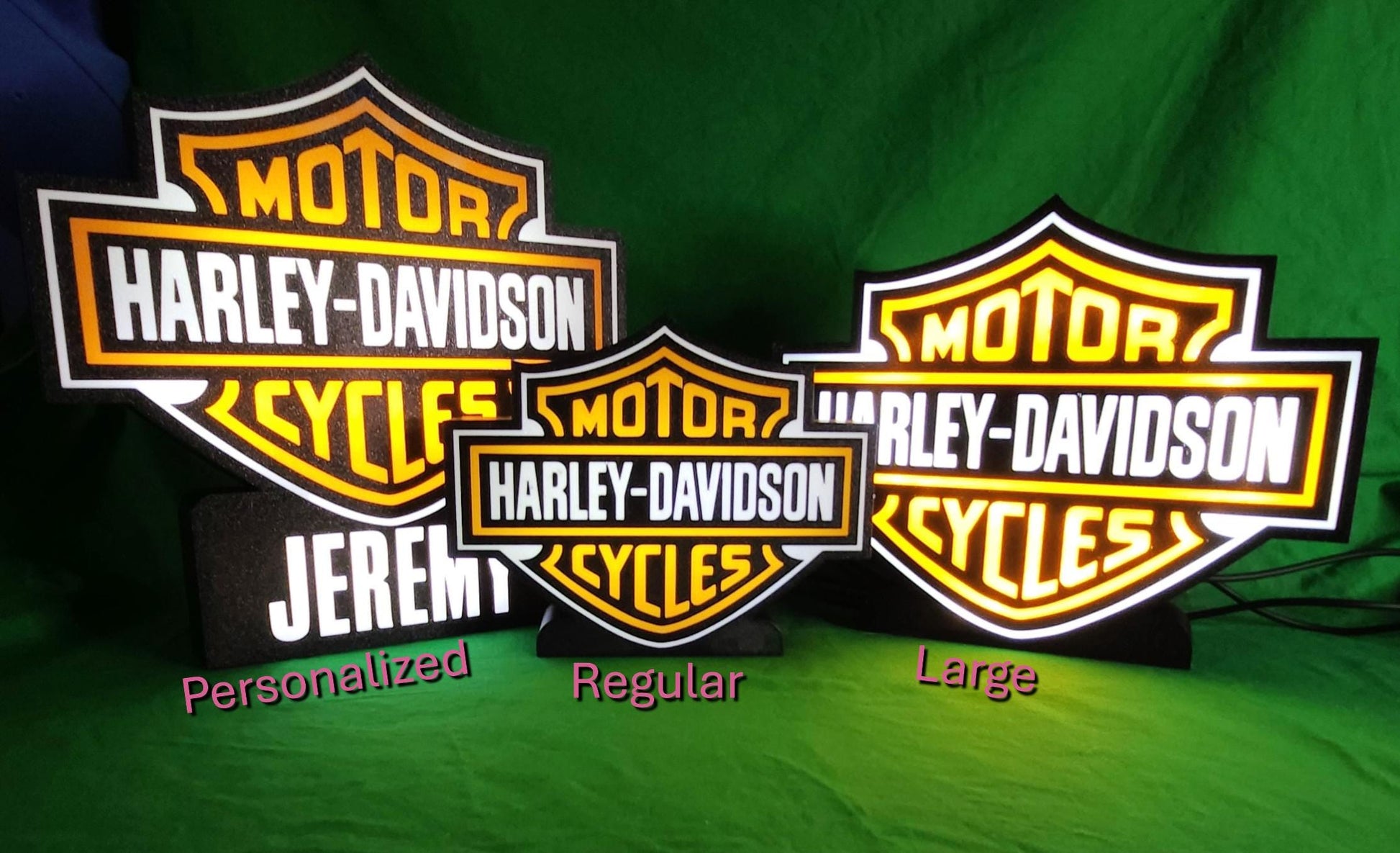 Harley-Davidson Lightbox: LED Motorcycle Decor, Biker Gift