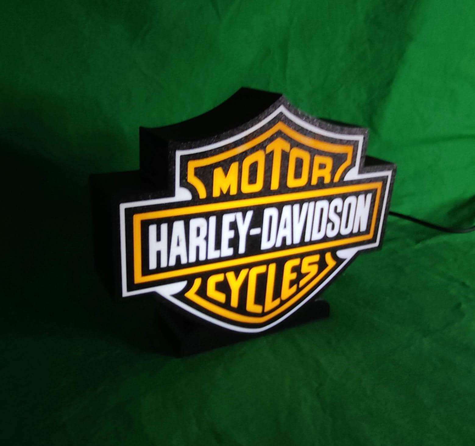 Harley-Davidson Lightbox: LED Motorcycle Decor, Biker Gift