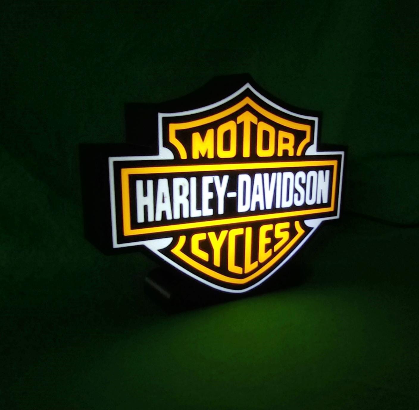 Harley-Davidson Lightbox: LED Motorcycle Decor, Biker Gift