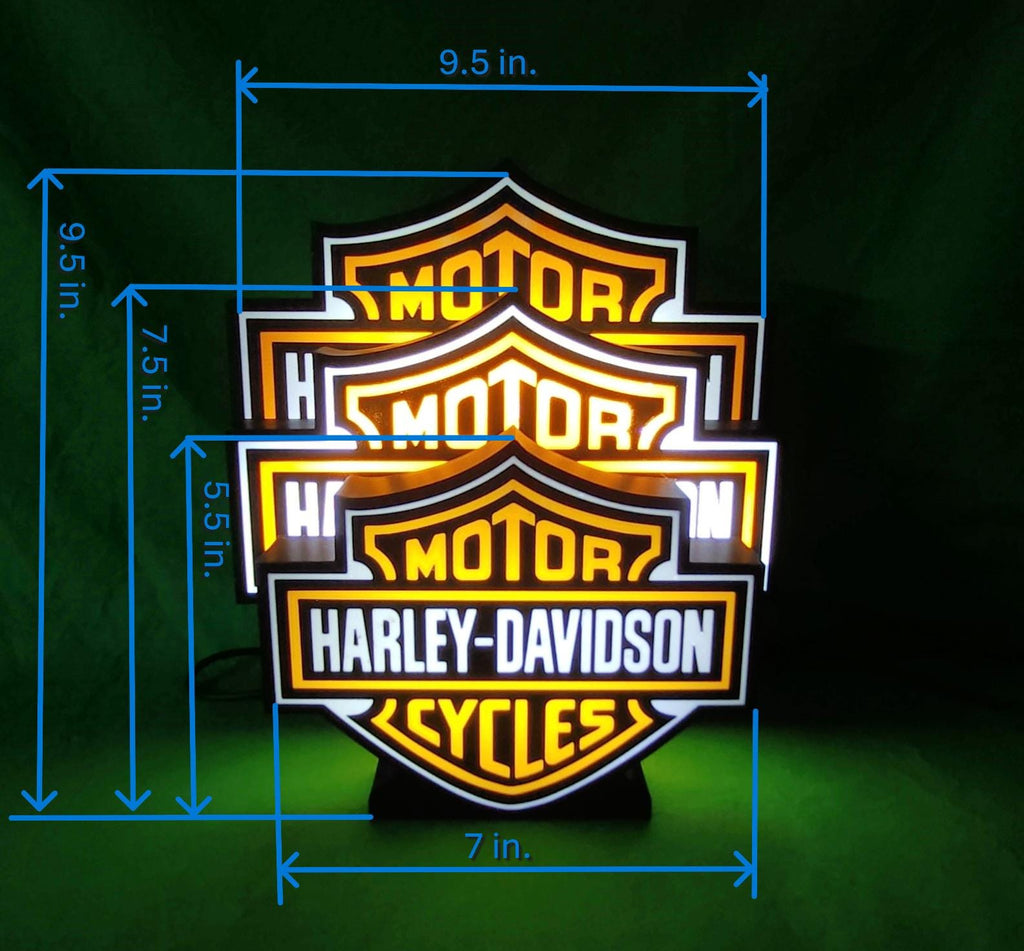 Harley-Davidson Lightbox: LED Motorcycle Decor, Biker Gift