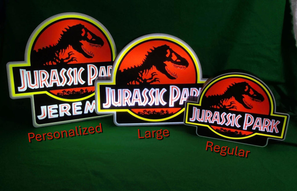 Jurassic Park Lightbox | Dinosaur Movie Decor | Night Light