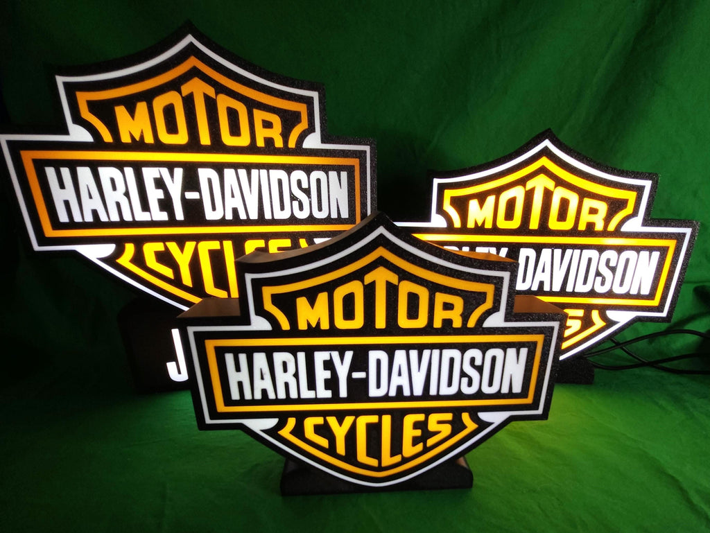Harley-Davidson Lightbox: LED Motorcycle Decor, Biker Gift