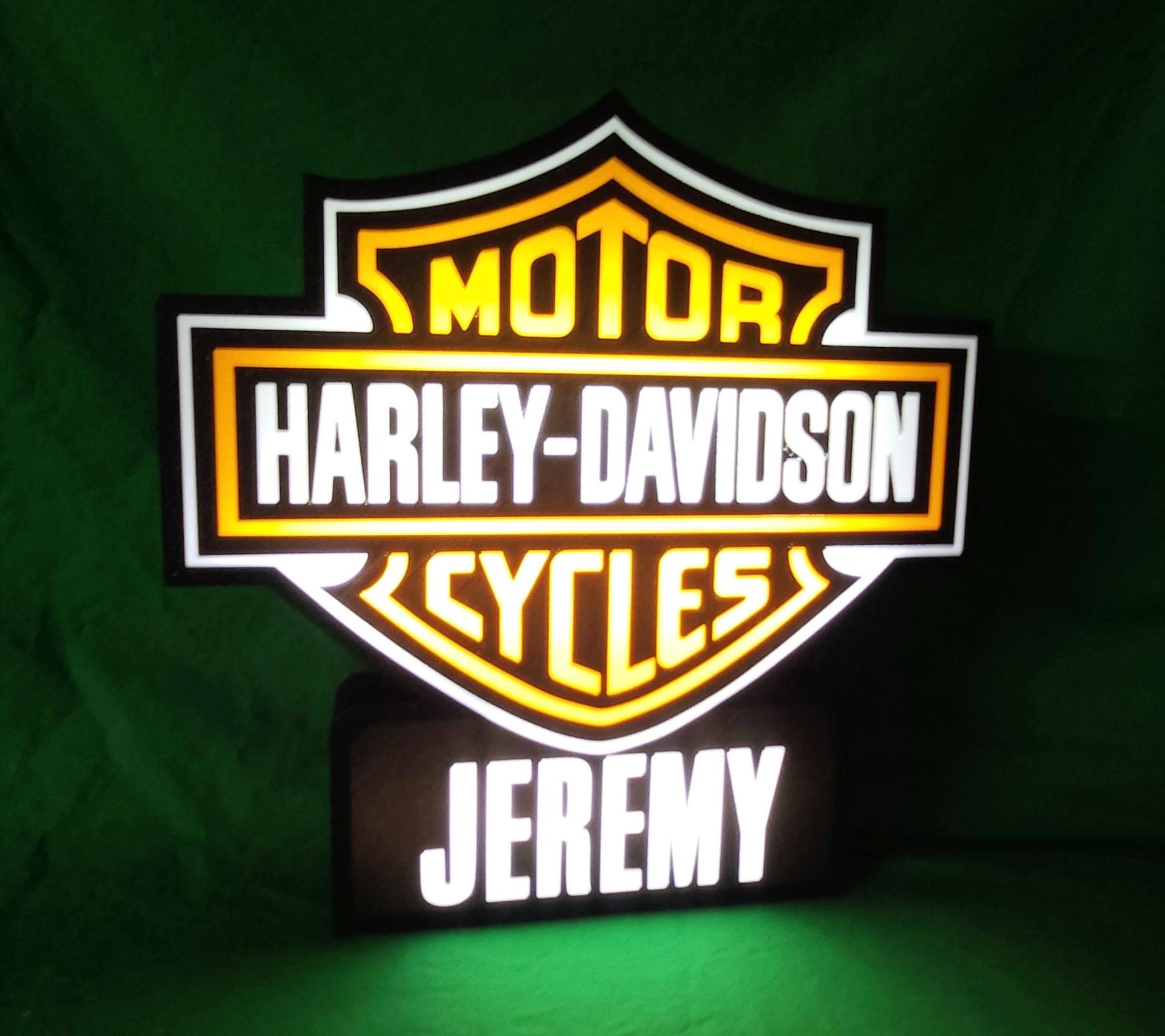 Harley-Davidson Lightbox: LED Motorcycle Decor, Biker Gift