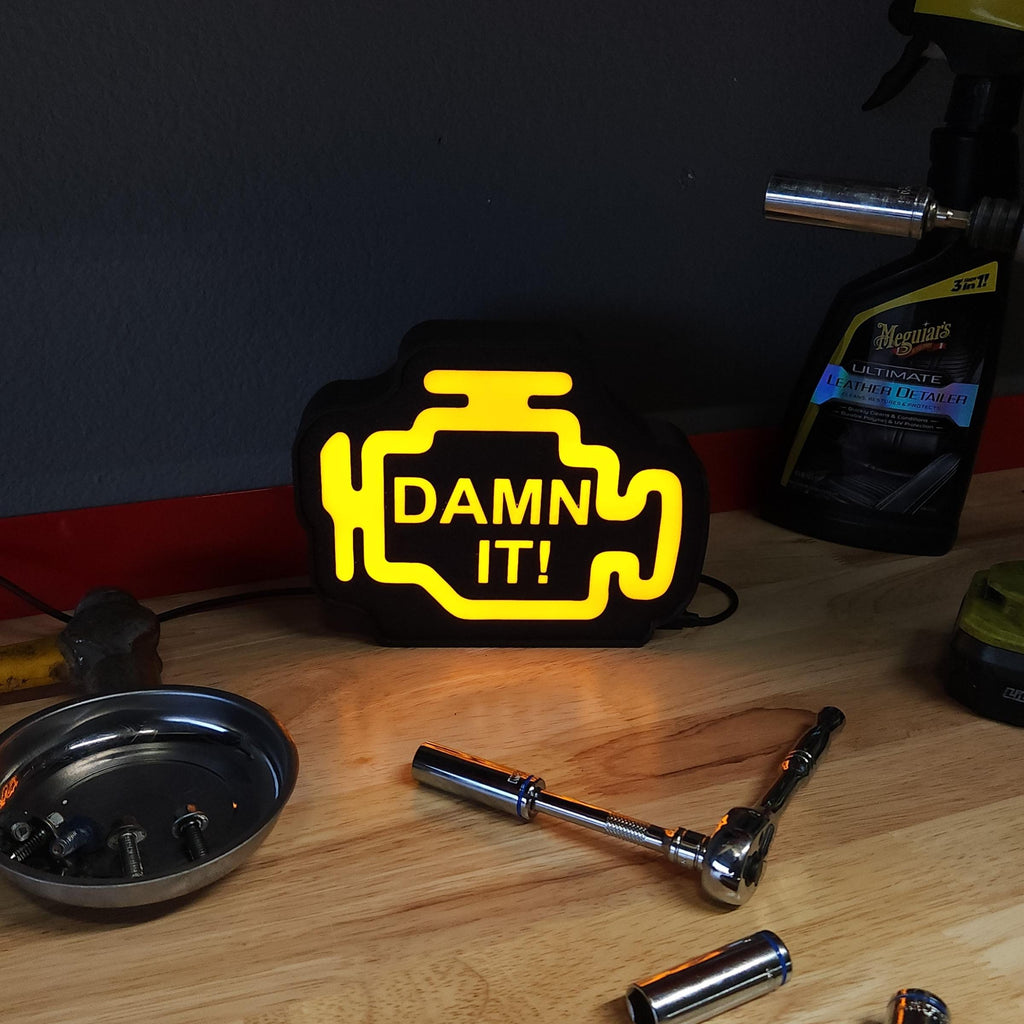 Customizable Check Engine Lightbox - Funny Car Lover Gift!