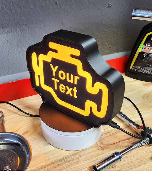 Customizable Check Engine Lightbox - Funny Car Lover Gift!
