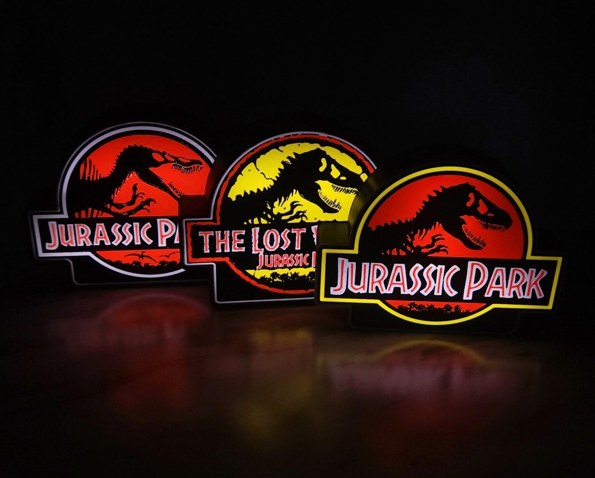 Jurassic Park Lightbox | Dinosaur Movie Decor | Night Light