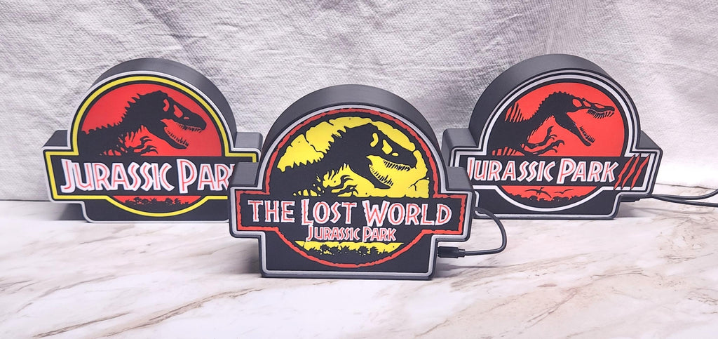 Jurassic Park Lightbox | Dinosaur Movie Decor | Night Light