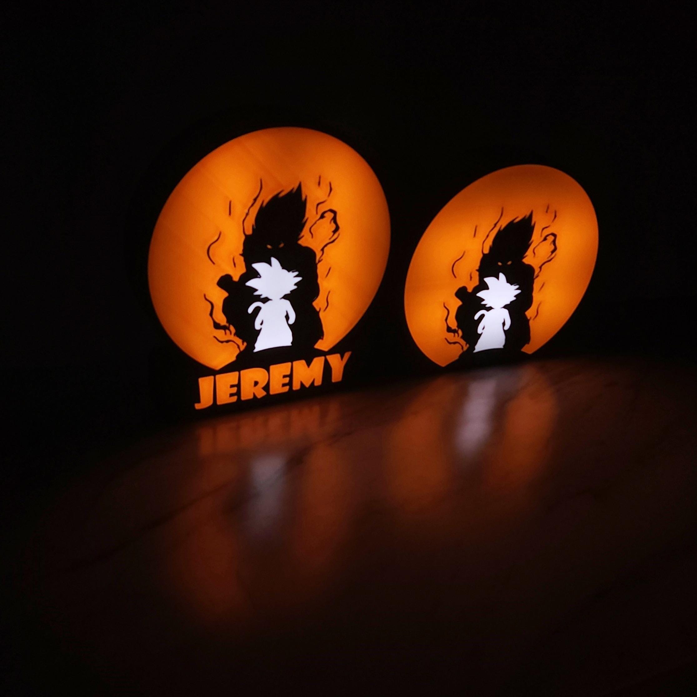 Dragon Ball Z Lightbox Custom Name LED Anime Display - Personalized Gift for Fans, Unique Bedroom Decor