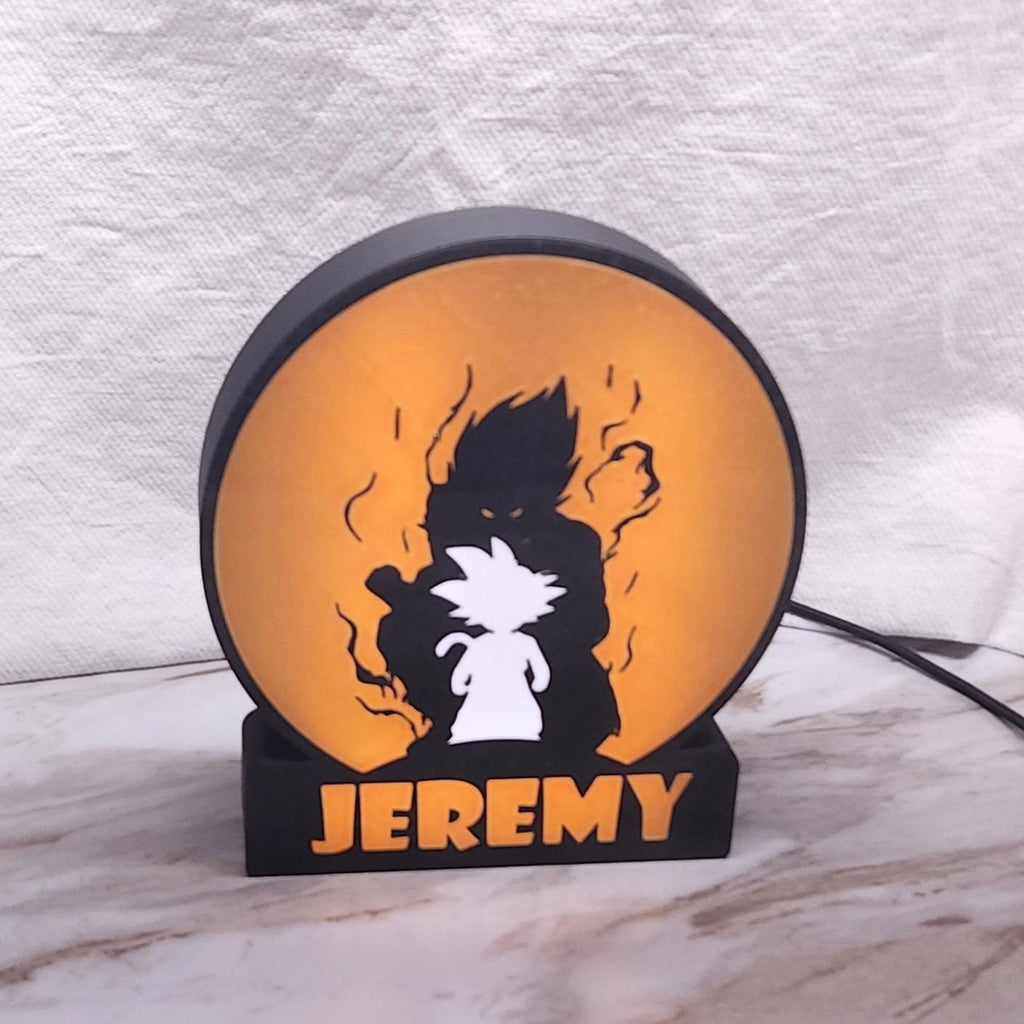 Dragon Ball Z Lightbox Custom Name LED Anime Display - Personalized Gift for Fans, Unique Bedroom Decor