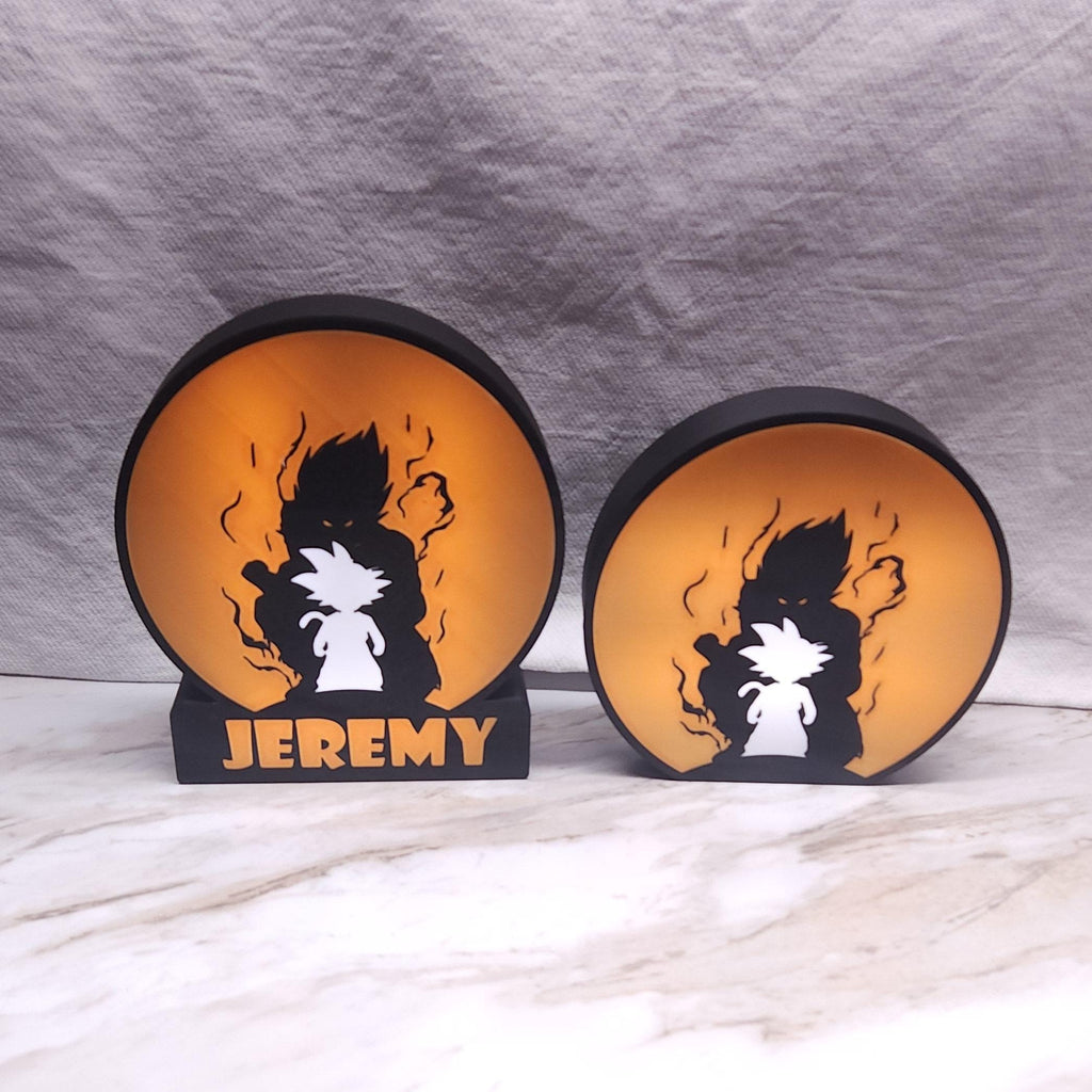 Dragon Ball Z Lightbox Custom Name LED Anime Display - Personalized Gift for Fans, Unique Bedroom Decor