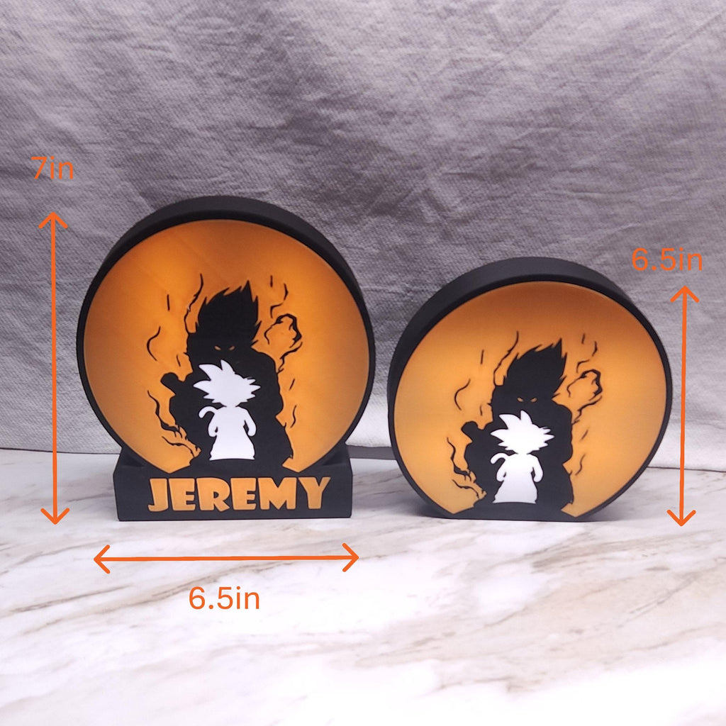 Dragon Ball Z Lightbox Custom Name LED Anime Display - Personalized Gift for Fans, Unique Bedroom Decor