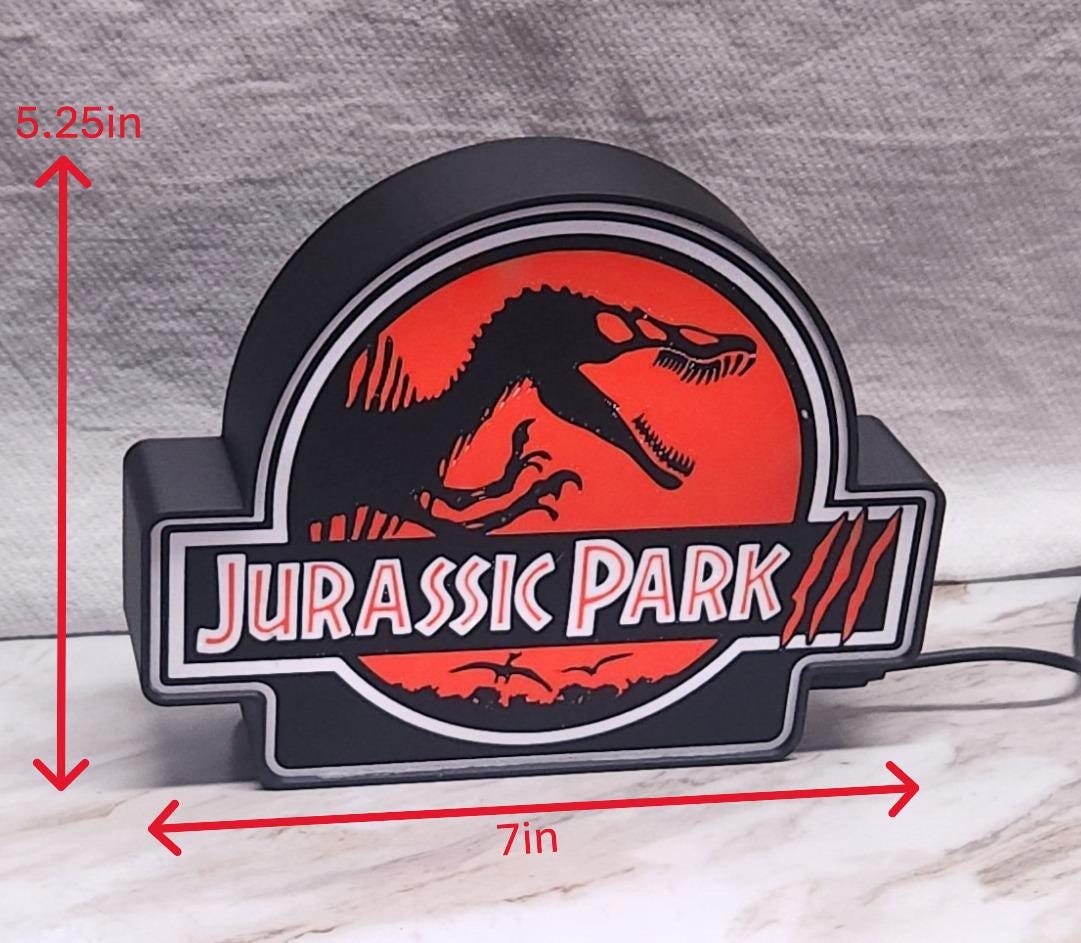 Jurassic Park III Lightbox: Dinosaur Movie LED Night Light