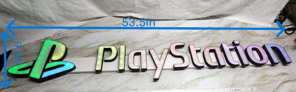 PlayStation Gaming RGB Wall Light – Custom Large LED Decor for Gamers & Room Ambiance