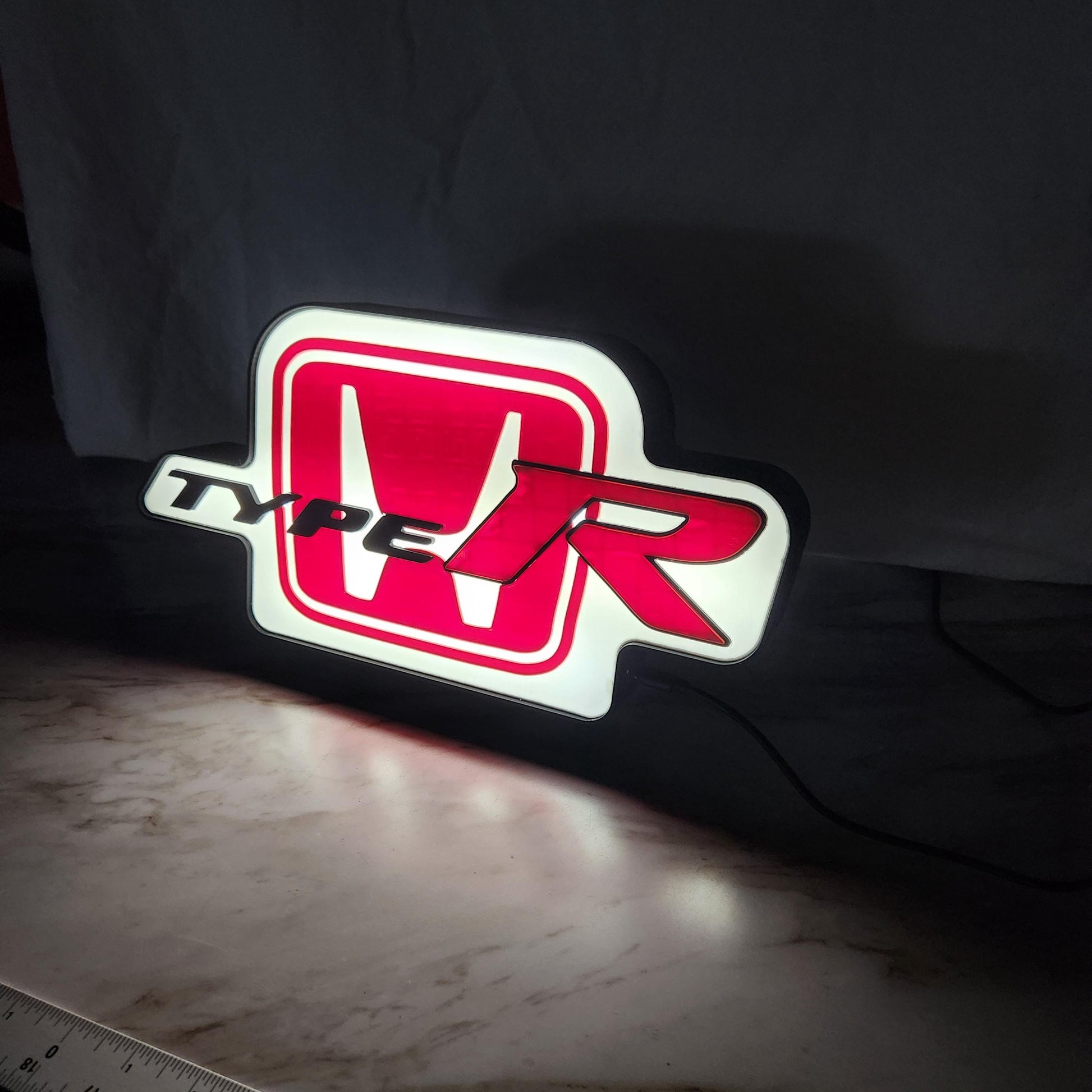 Honda Type-R LED Lightbox Sign: 3D Printed Car Decor