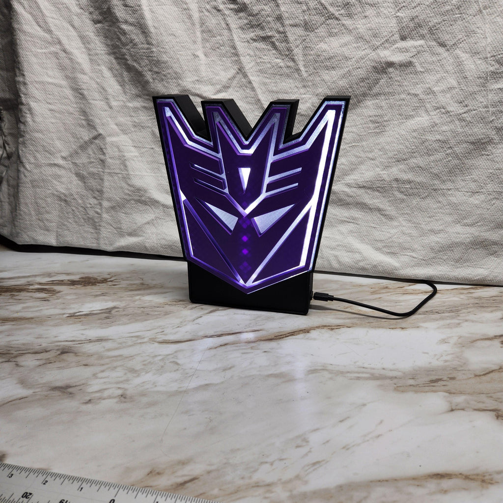 Decepticons Lightbox: Transformers Fan Art, Wall-Mounted LED Night Light