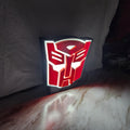 Transformers Autobots Lightbox Night Light for Kids Room – Movie Inspired Collectible Gift & Room Decor
