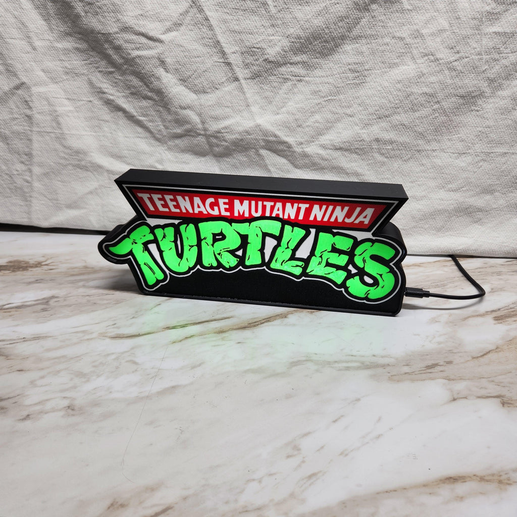 Ninja Turtles LED Lightbox Sign: TMNT Wall Decor, Kids Night Light