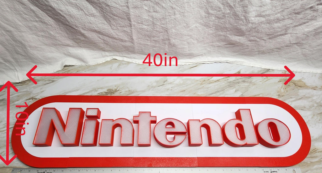 Nintendo Gaming RGB LED Wall Light: Retro Video Game Decor (40-Inch)