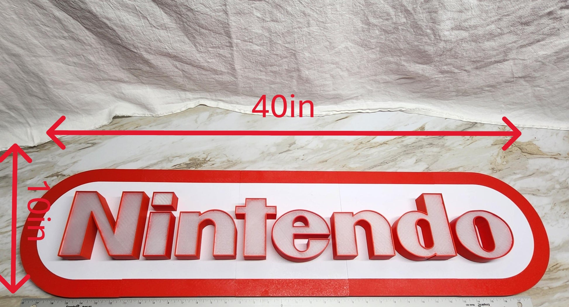 Nintendo Gaming RGB LED Wall Light: Retro Video Game Decor (40-Inch)