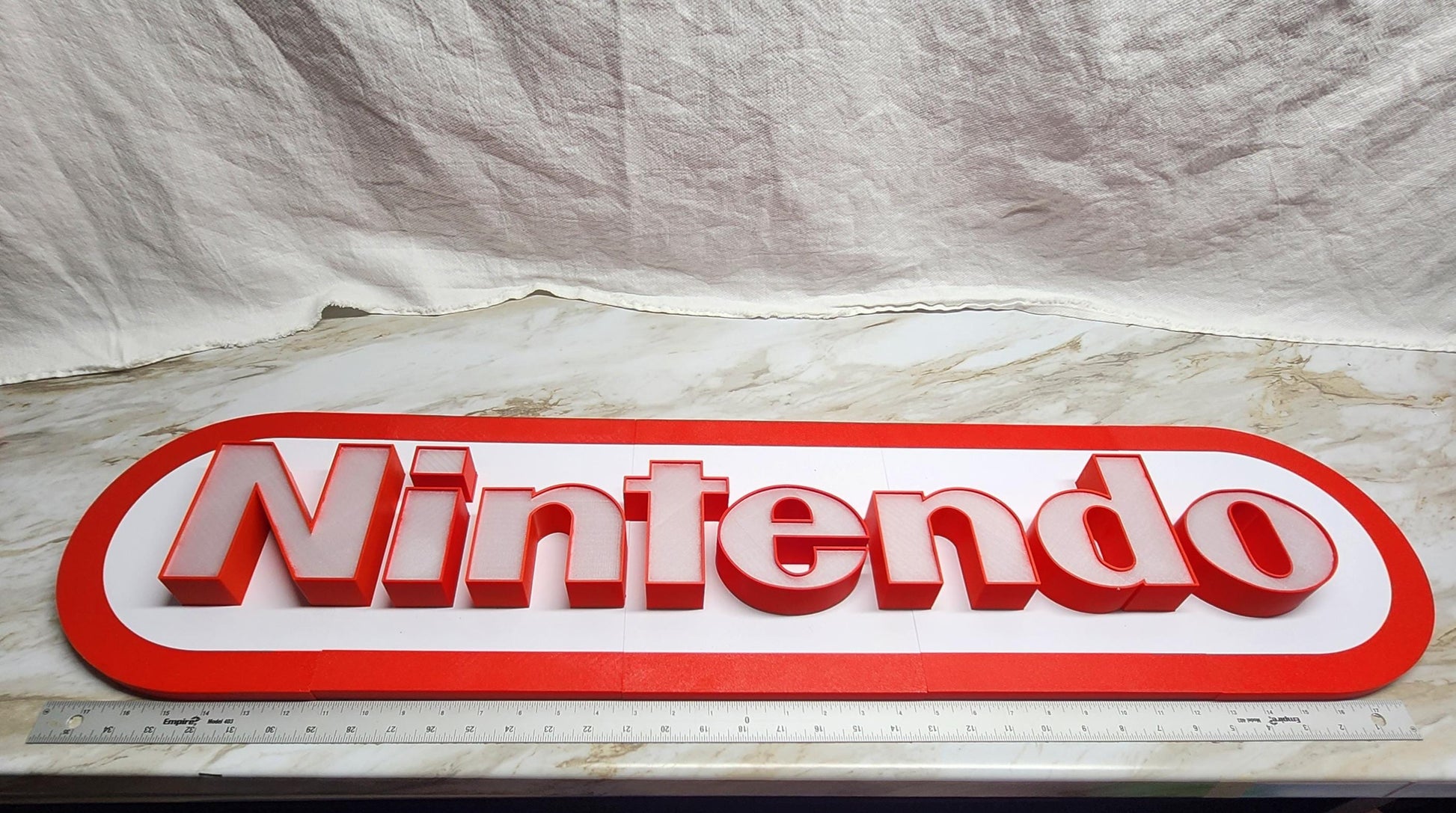 Nintendo Gaming RGB LED Wall Light: Retro Video Game Decor (40-Inch)