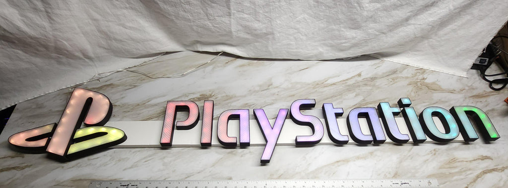 PlayStation Gaming RGB Wall Light – Custom Large LED Decor for Gamers & Room Ambiance