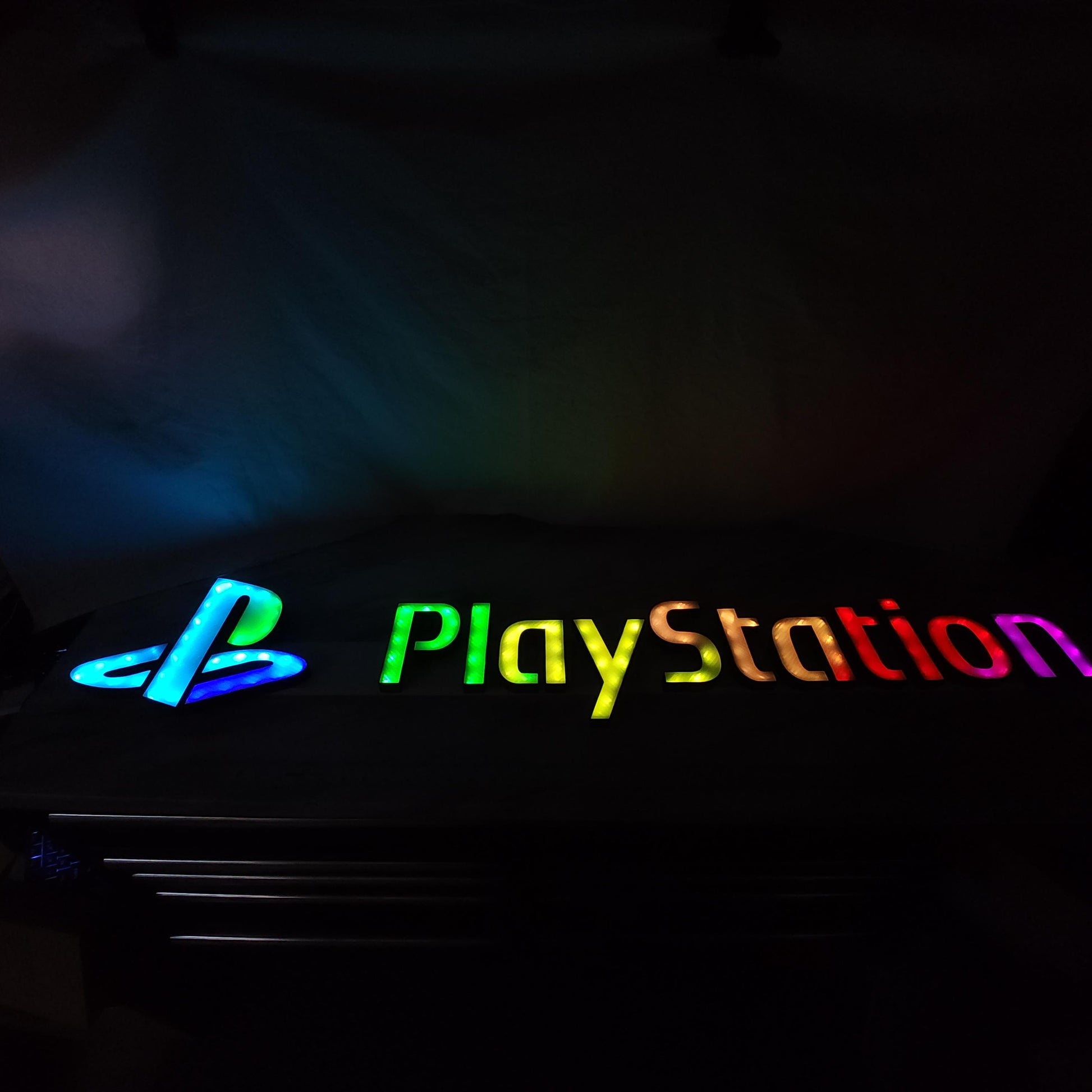 PlayStation Gaming RGB Wall Light – Custom Large LED Decor for Gamers & Room Ambiance