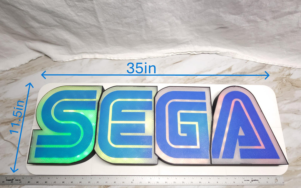 SEGA Gaming Wall Light: Large RGB Retro Game Room Decor