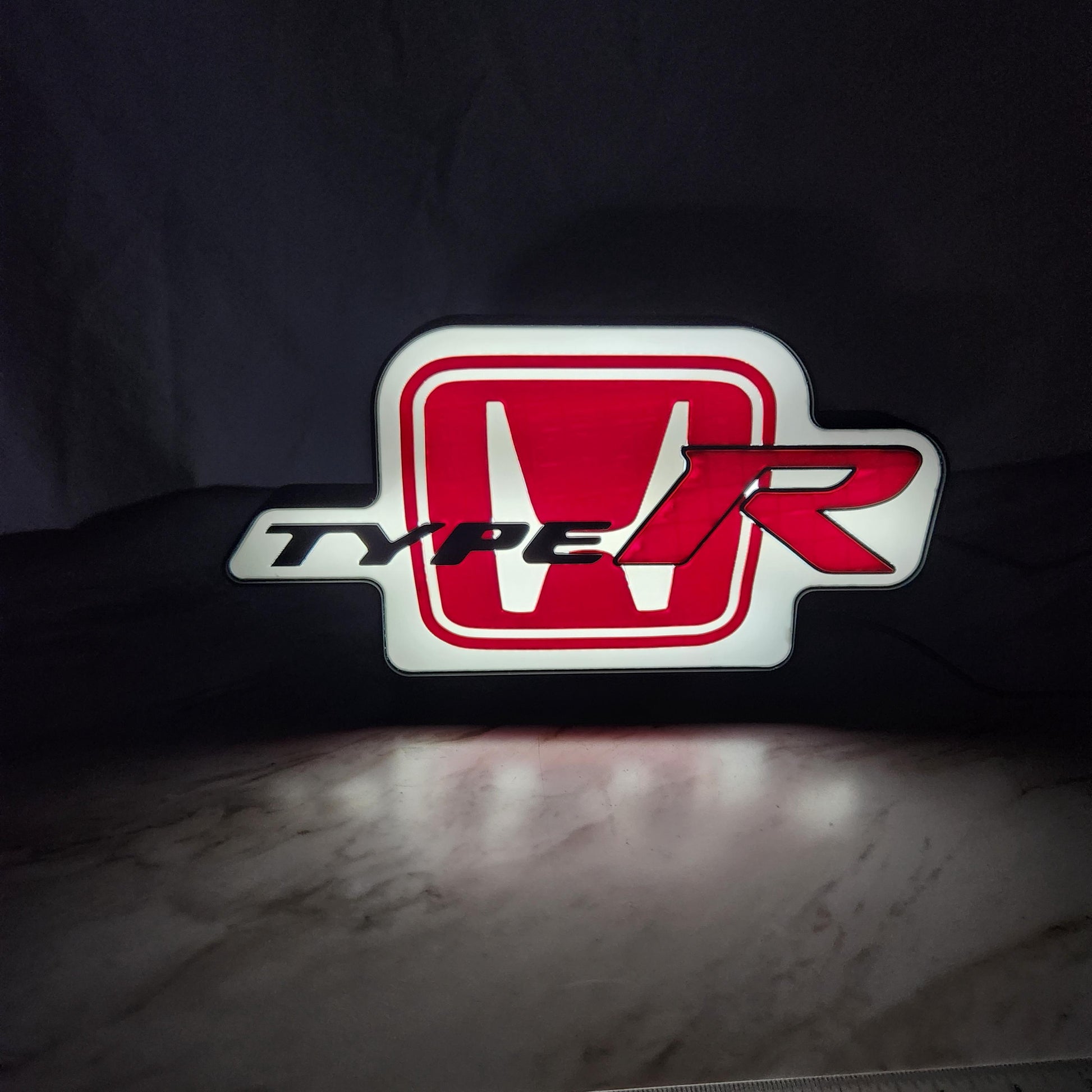 Honda Type-R LED Lightbox Sign: 3D Printed Car Decor