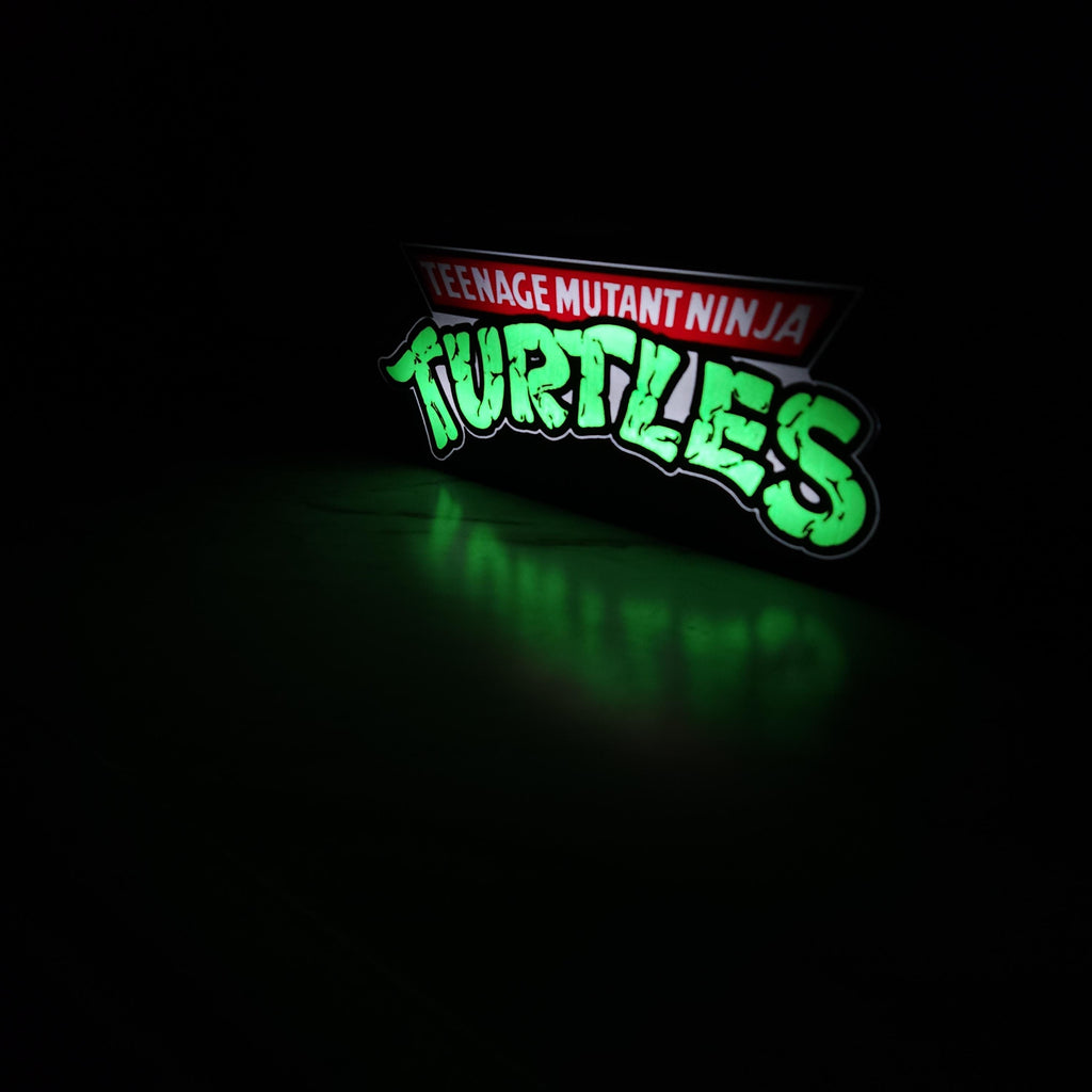 Ninja Turtles LED Lightbox Sign: TMNT Wall Decor, Kids Night Light