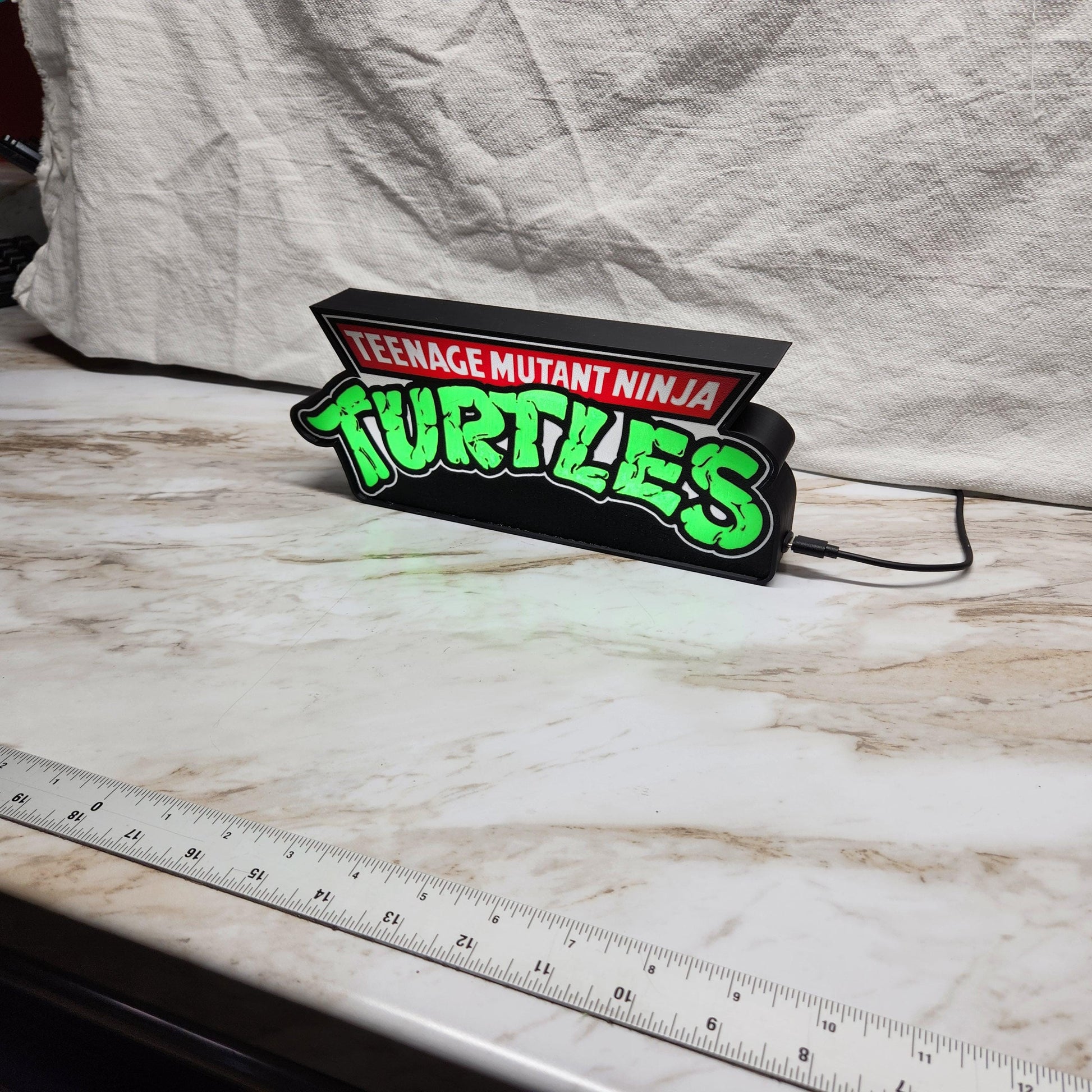 Ninja Turtles LED Lightbox Sign: TMNT Wall Decor, Kids Night Light