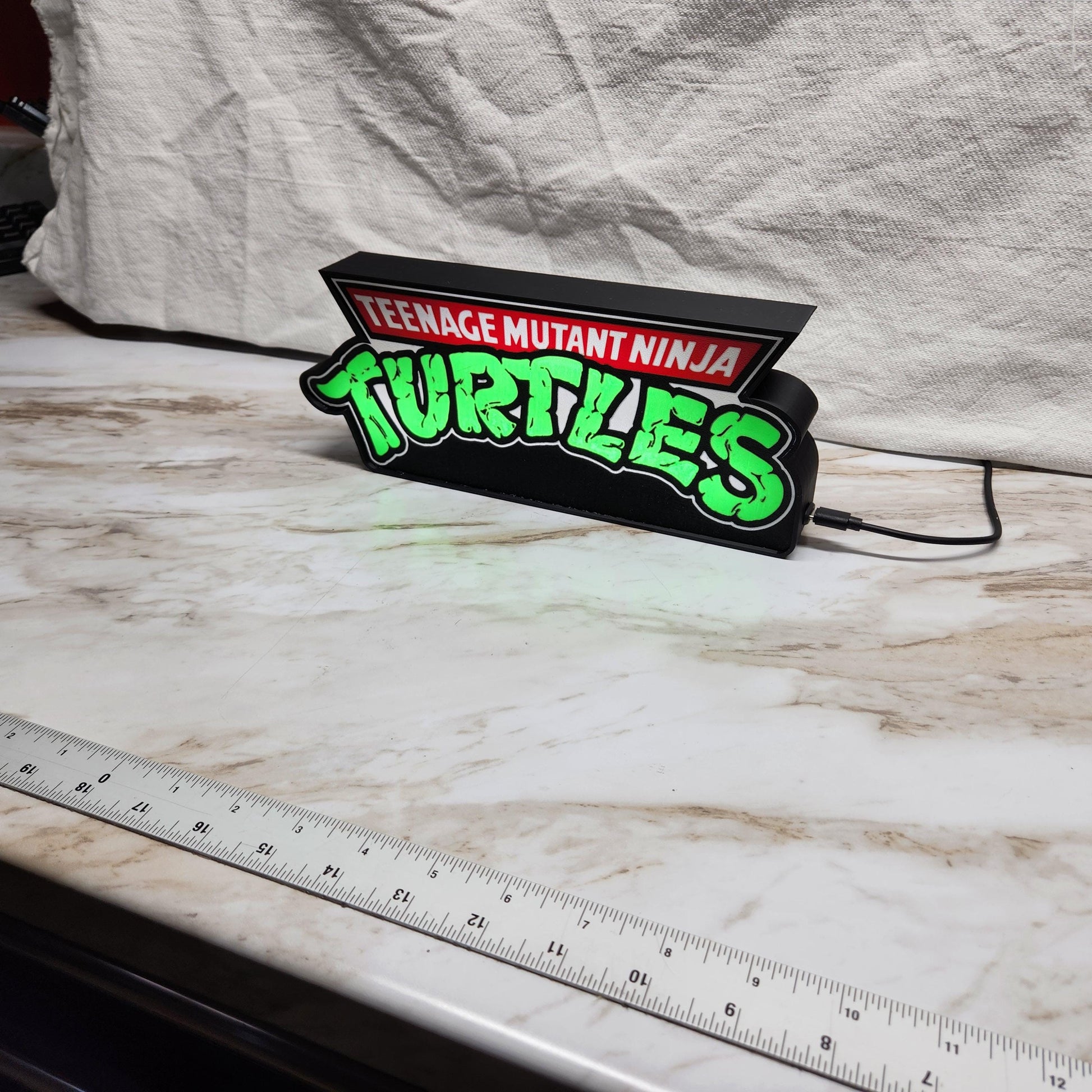 Ninja Turtles LED Lightbox Sign: TMNT Wall Decor, Kids Night Light