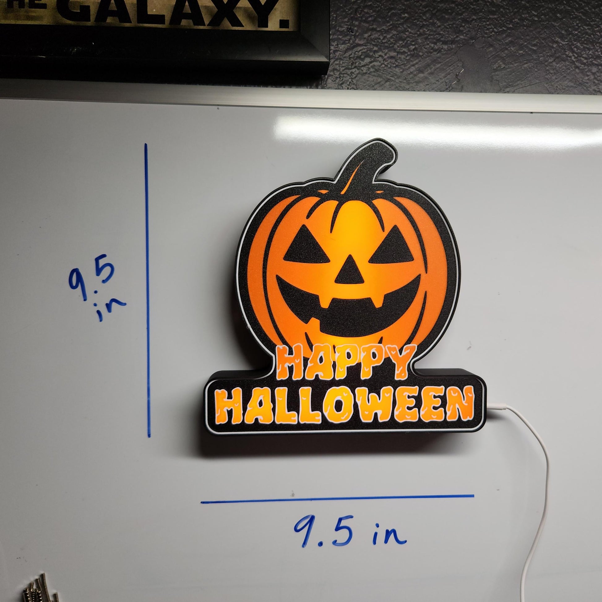 Halloween LED Light Sign – “Happy Halloween” Decoration, USB Powered Glowing Lights