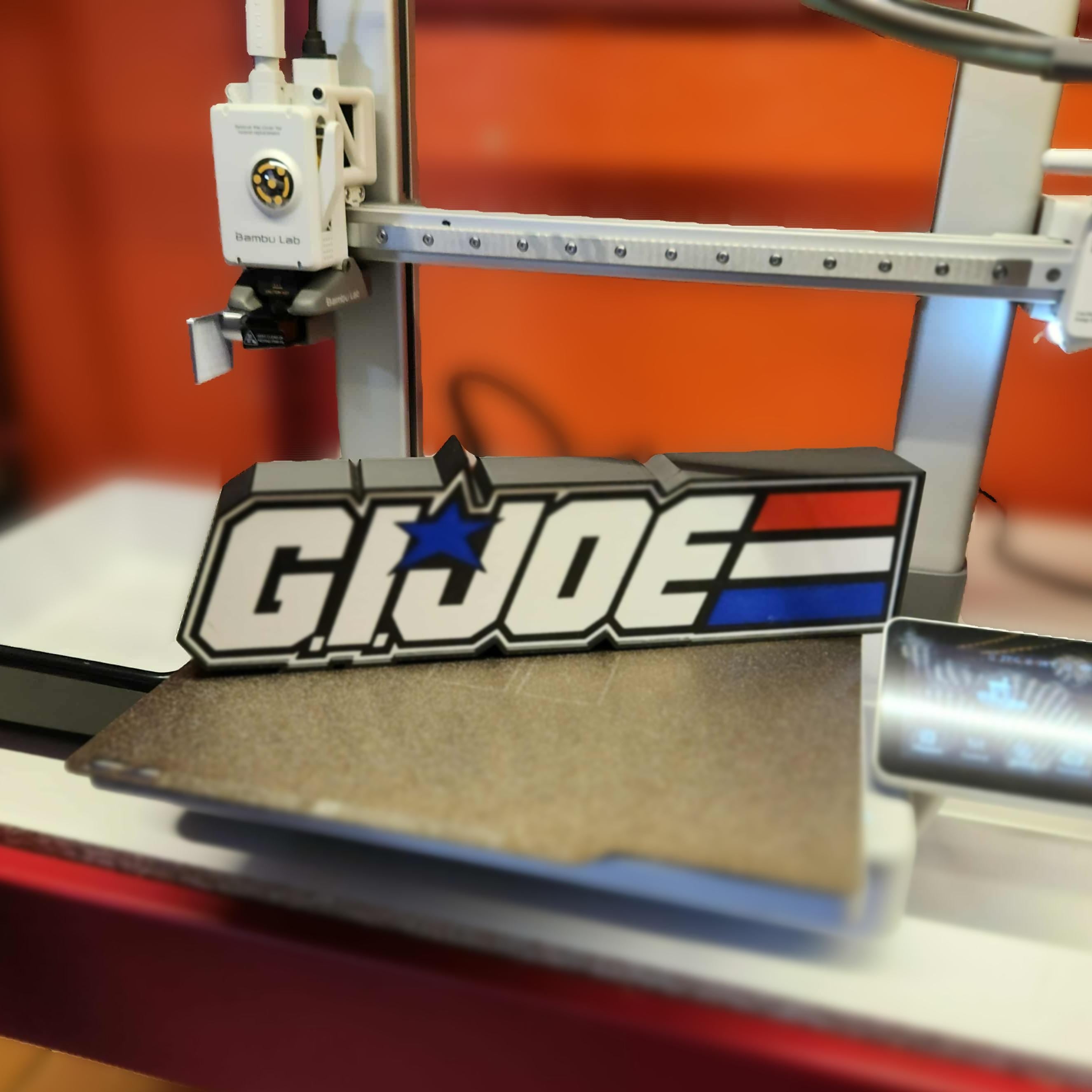 G.I. Joe LED Light Sign – 3D Printed Retro Wall Decor