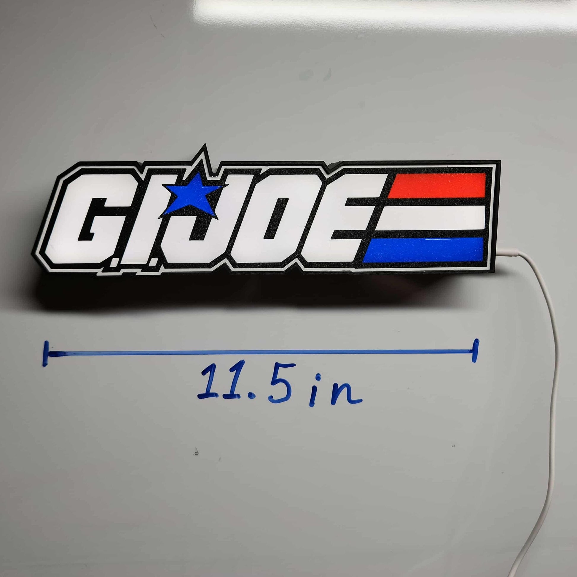 G.I. Joe LED Light Sign – 3D Printed Retro Wall Decor