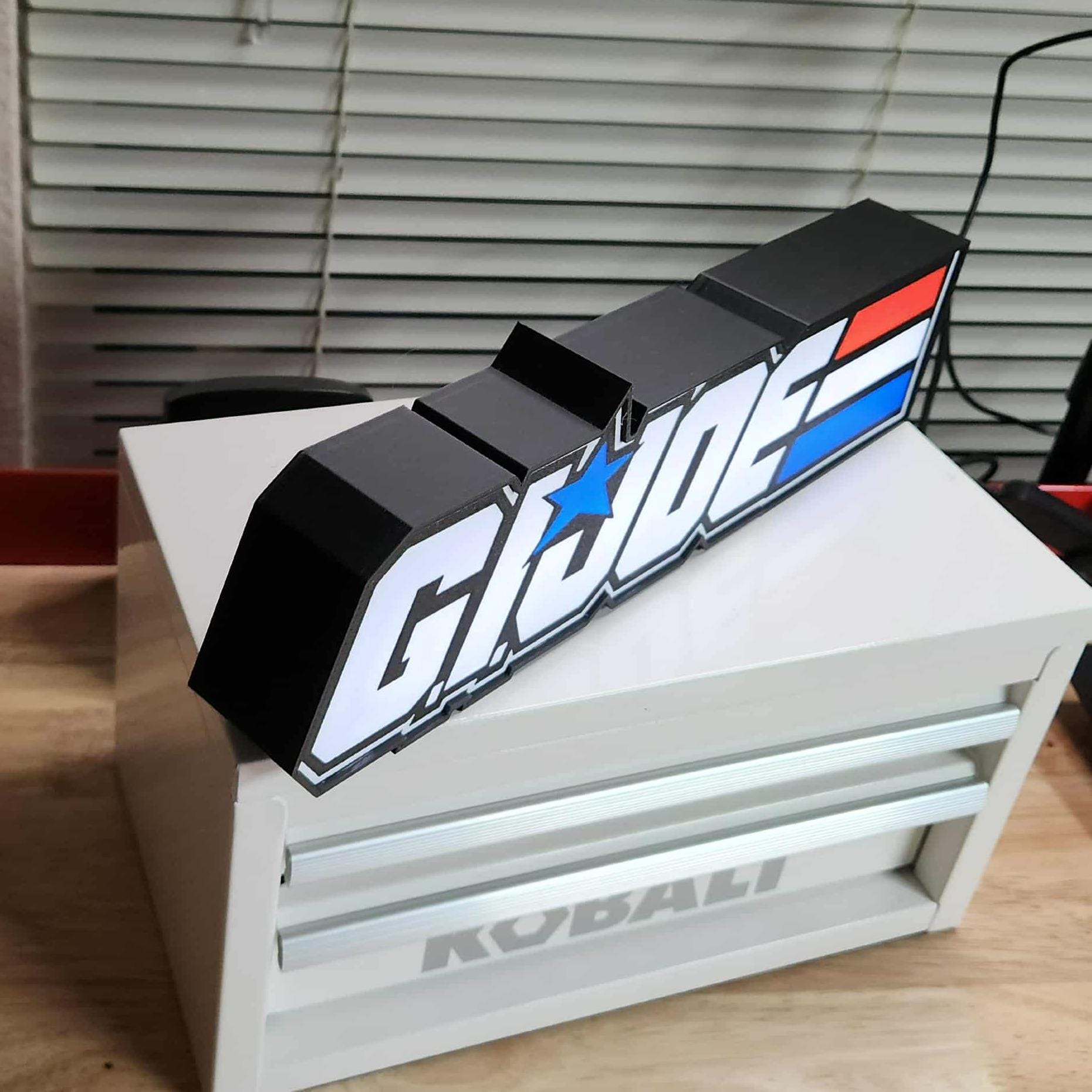 G.I. Joe LED Light Sign – 3D Printed Retro Wall Decor