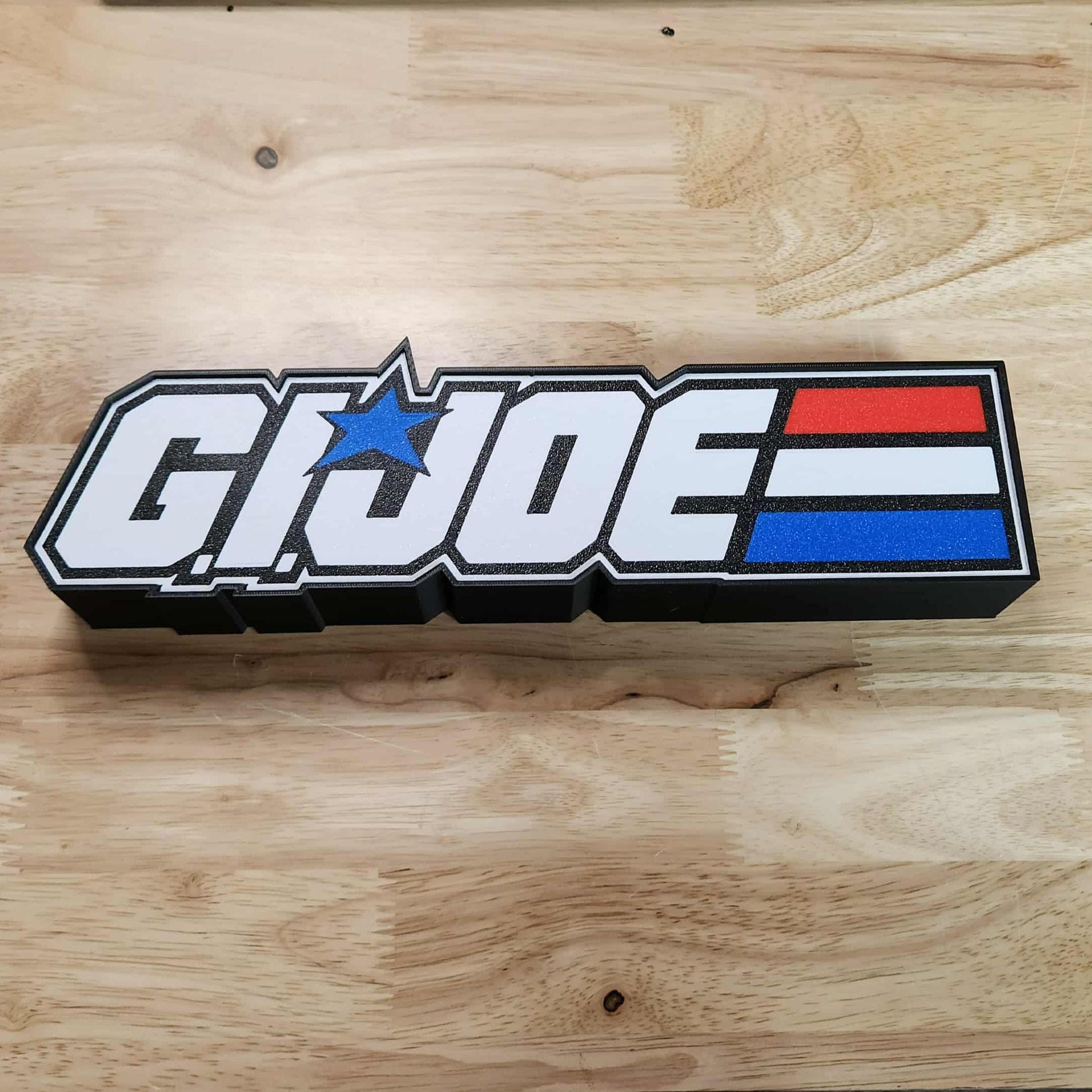 G.I. Joe LED Light Sign – 3D Printed Retro Wall Decor