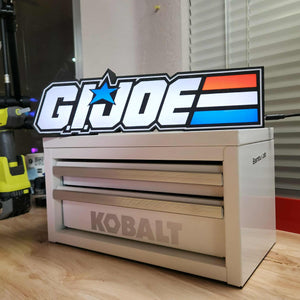 G.I. Joe LED Light Sign – 3D Printed Retro Wall Decor
