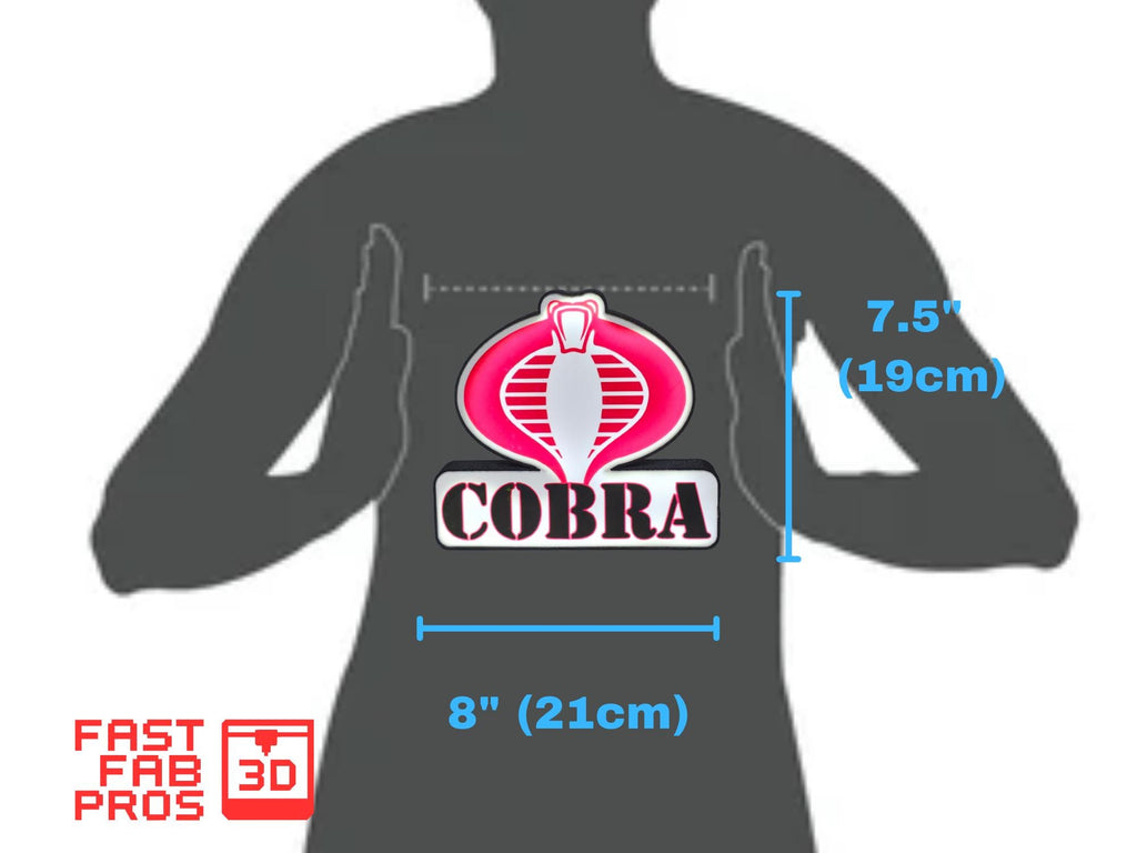 G.I. Joe Cobra LED Light Sign – Cobra Logo Desk Light, USB Powered Wall or Shelf Display, Retro Collectible Decor