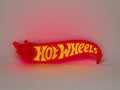 Hot Wheels LED Light Sign – Retro Logo Desk Light, USB Powered Wall or Shelf Display, Collector Decor