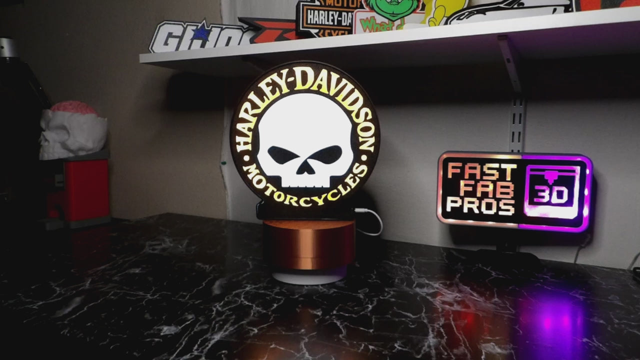 Harley-Davidson Willie G Skull LED Lightbox